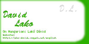 david lako business card