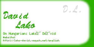 david lako business card